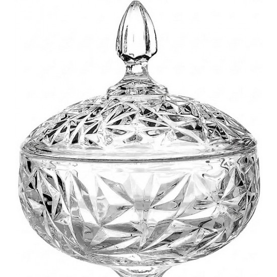 Bomboniere 24cm por 16,5cm cm Pé em Cristal Ecológico